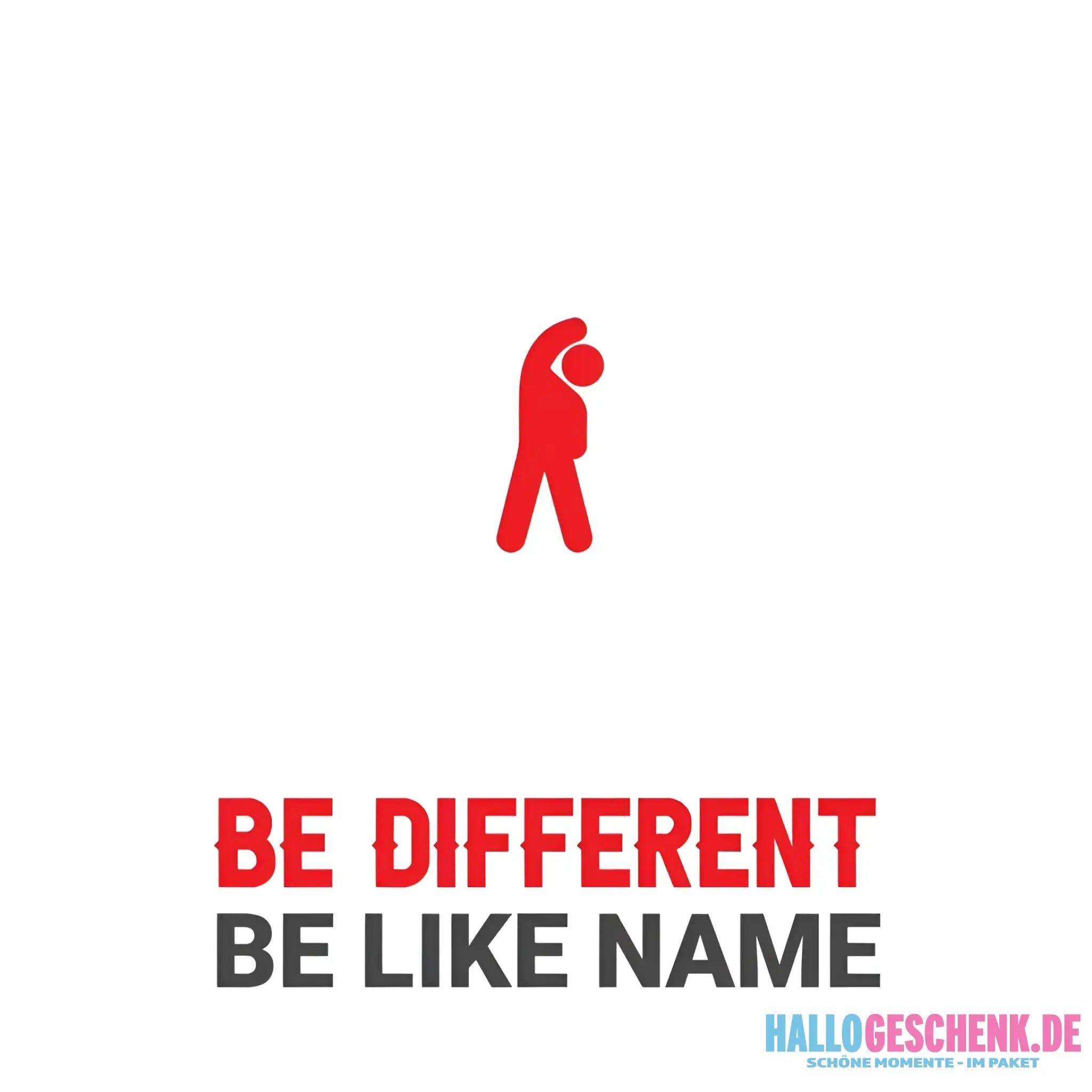 8in1-Kollektion: Be different + Wunschtext • 14 verschiedene Farben • personalisiert • diverse Artikel - ausgestanzter