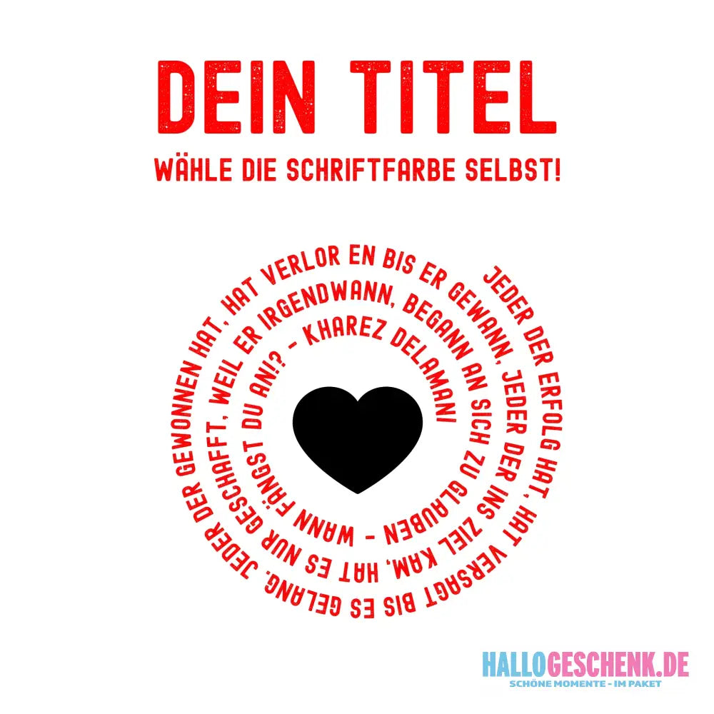 8in1-Kollektion: Dein Text im Kreis • personalisiert • diverse Artikel • Spiraltext - ausgestanzter Sticker 20x20 cm