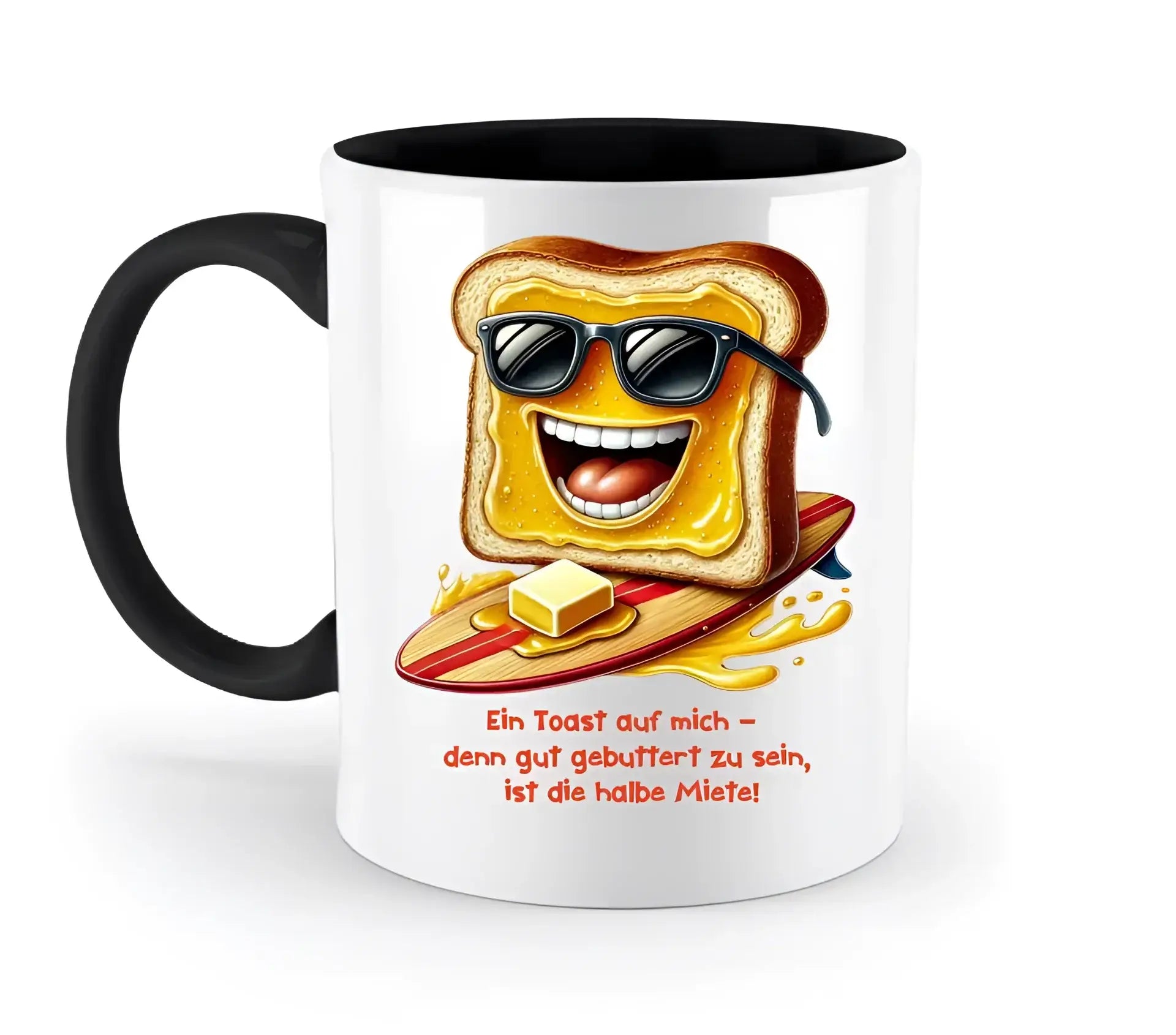 8in1-Kollektion: Funny Food + Wunschtext • 24 Motive zur Auswahl • personalisiert - zweifarbige Tasse