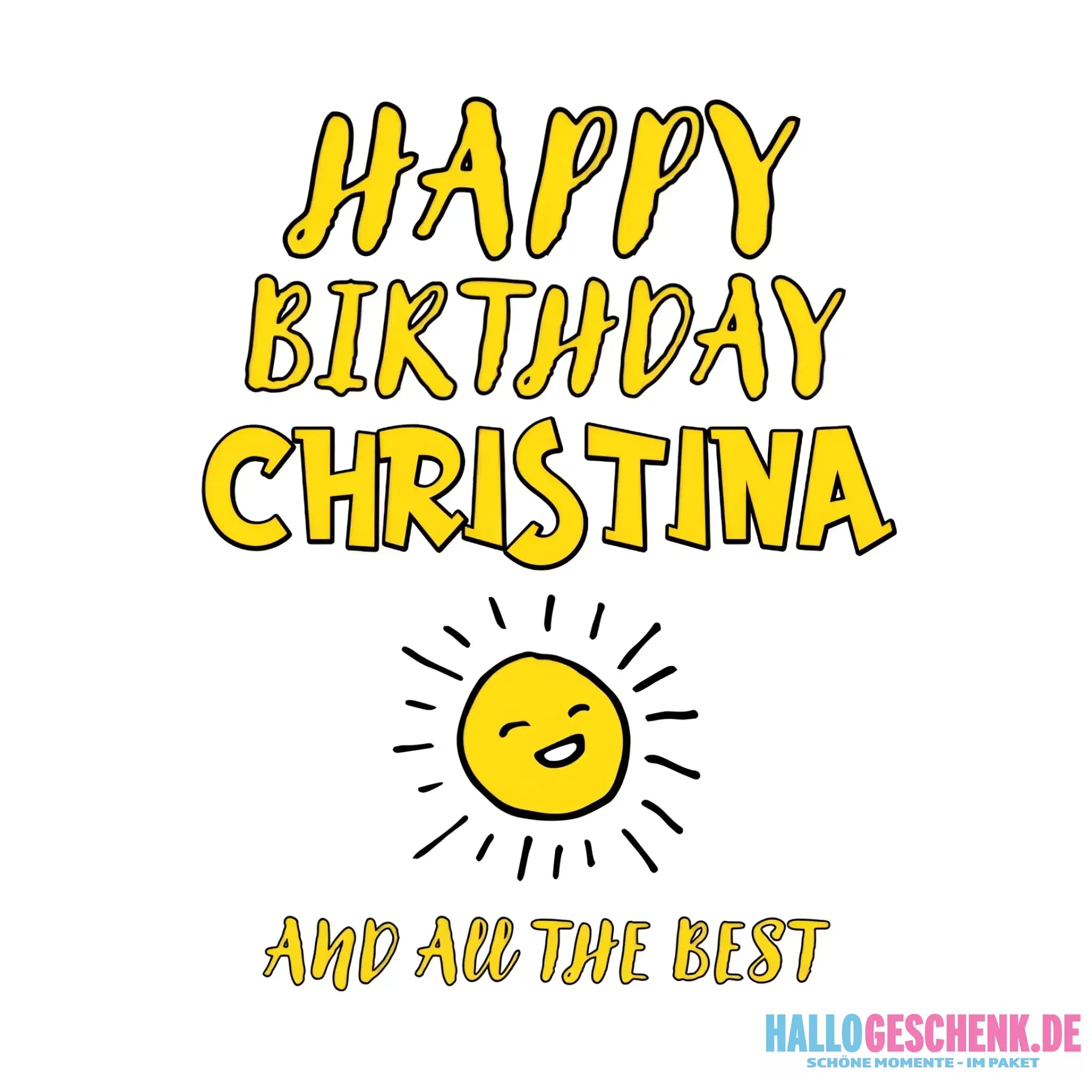 8in1-Kollektion: Geburtstag + Wunschtext • personalisiert • diverse Artikel - ausgestanzter Sticker 20x20 cm
