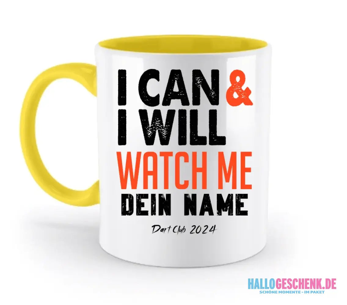 8in1-Kollektion: I CAN & I WILL + Wunschtext • personalisiert • diverse Artikel - zweifarbige Tasse
