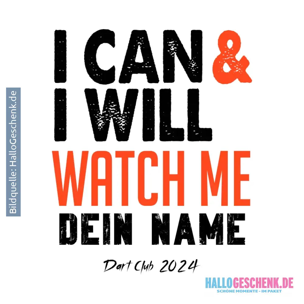8in1-Kollektion: I CAN & I WILL + Wunschtext • personalisiert • diverse Artikel - ausgestanzter Sticker 20x20 cm