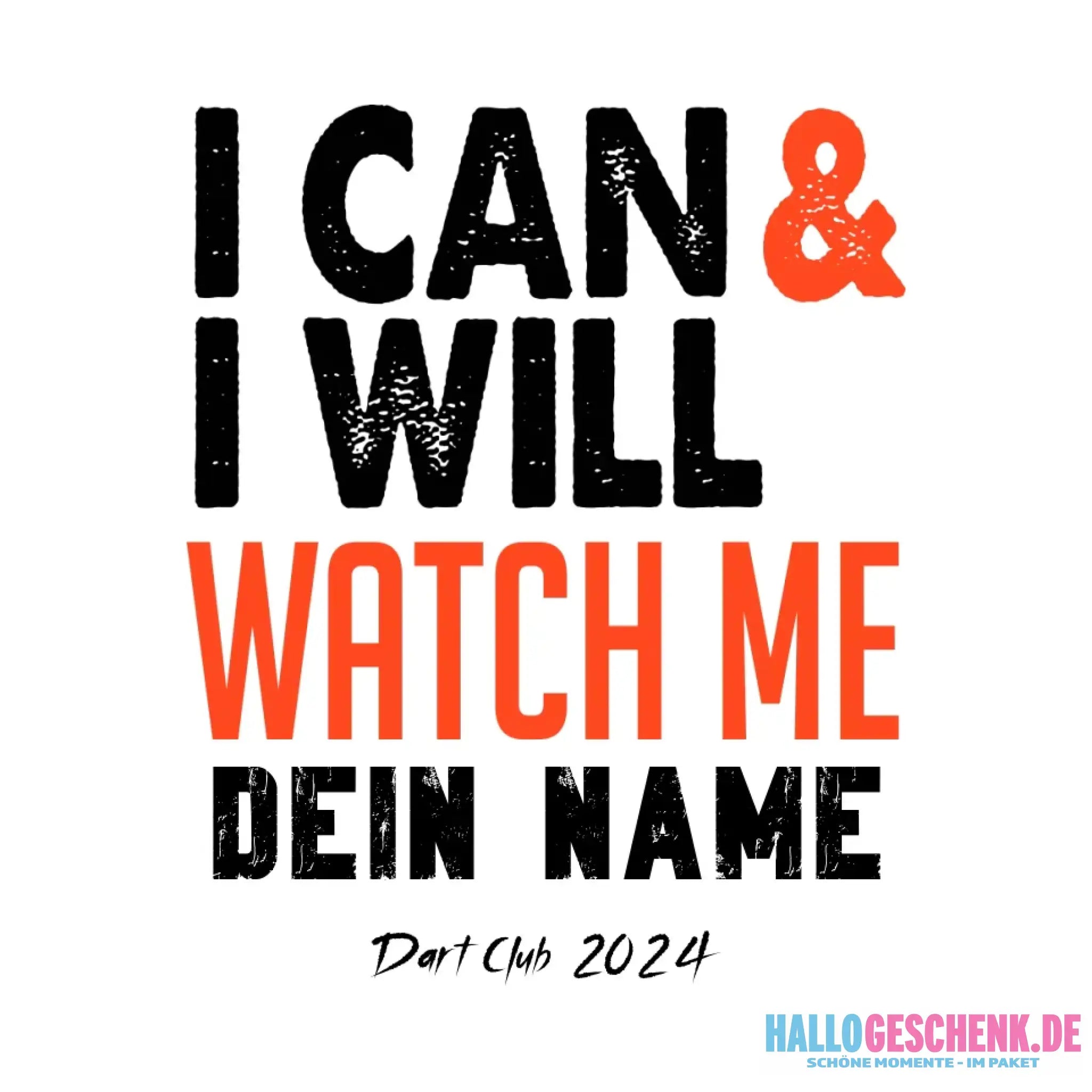 8in1-Kollektion: I CAN & I WILL + Wunschtext • personalisiert • diverse Artikel - ausgestanzter Sticker 20x20 cm