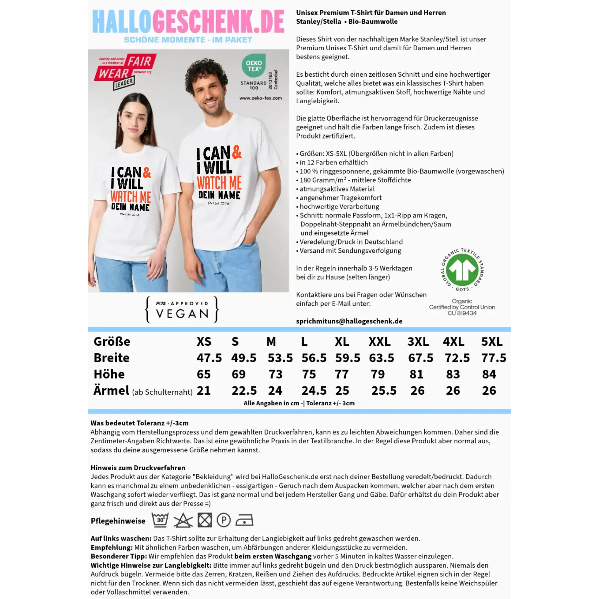8in1-Kollektion: I CAN & I WILL + Wunschtext • personalisiert • diverse Artikel - Customizer