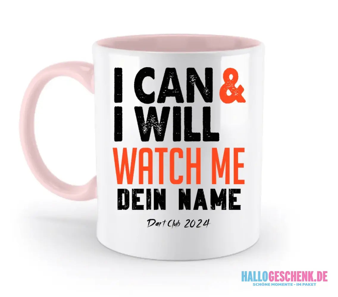 8in1-Kollektion: I CAN & I WILL + Wunschtext • personalisiert • diverse Artikel - zweifarbige Tasse