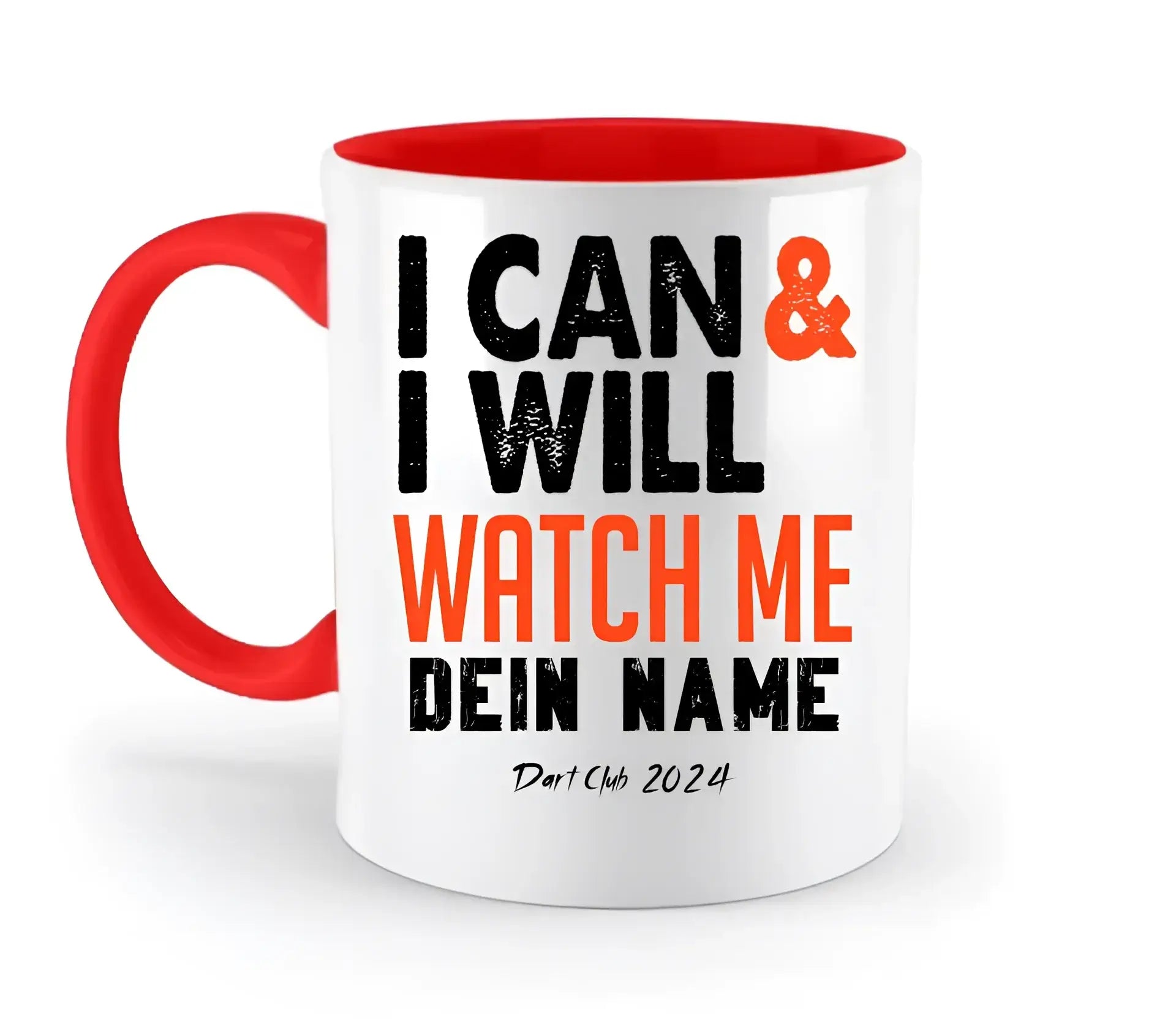 8in1-Kollektion: I CAN & I WILL + Wunschtext • personalisiert • diverse Artikel - zweifarbige Tasse