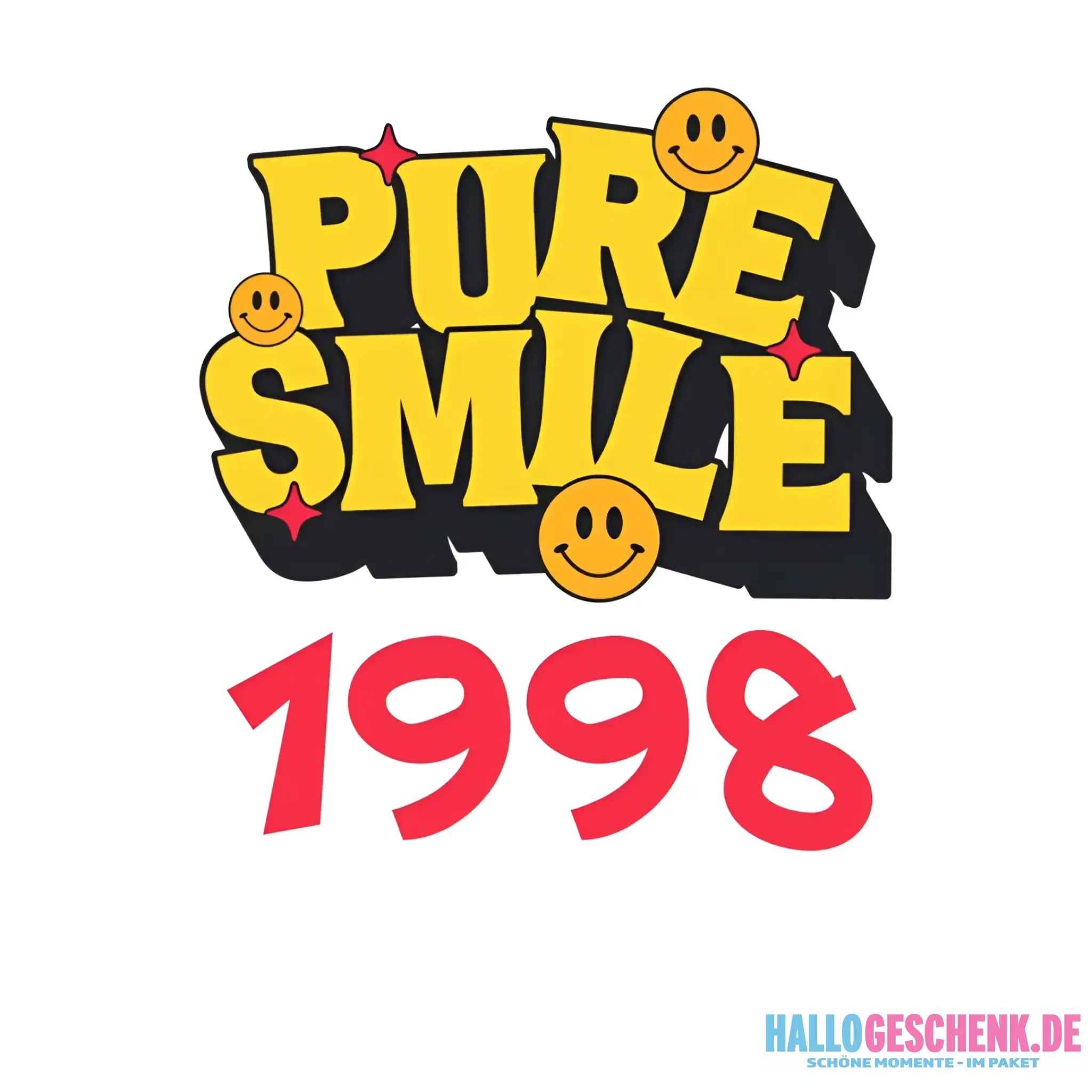 8in1-Kollektion: Pure Smile + Wunschtext • personalisiert • diverse Artikel - ausgestanzter Sticker 20x20 cm