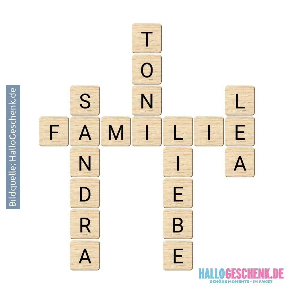 8in1-Kollektion: Scrabble Design automatische Generierung • personalisiert • diverse Artikel - ausgestanzter Sticker