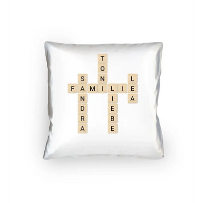 8in1-Kollektion: Scrabble Design automatische Generierung • personalisiert • diverse Artikel - Kissen 40x40 cm / White