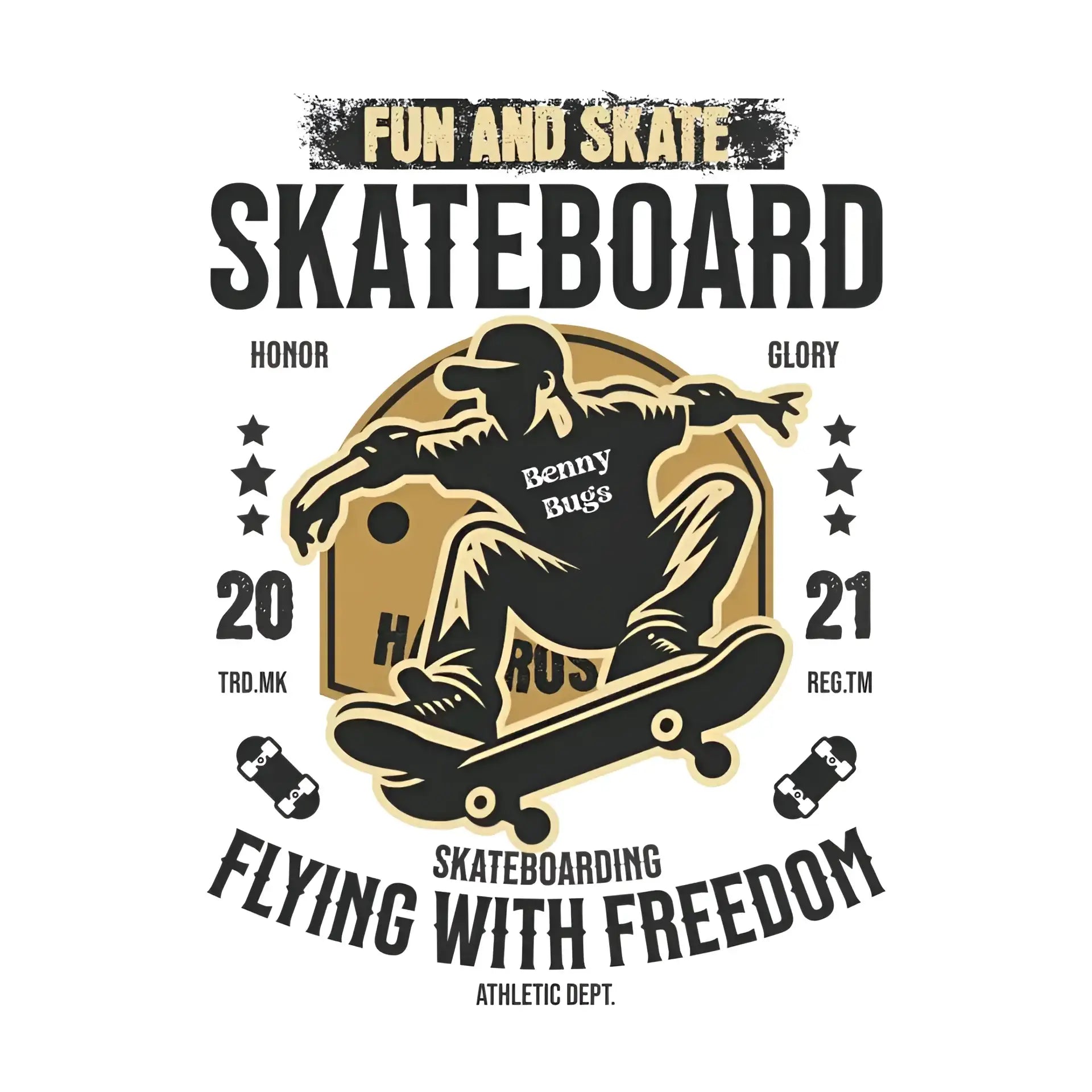 8in1-Kollektion: Skater + Wunschtext • Skateboard • personalisiert • diverse Artikel - ausgestanzter Sticker 20x20 cm