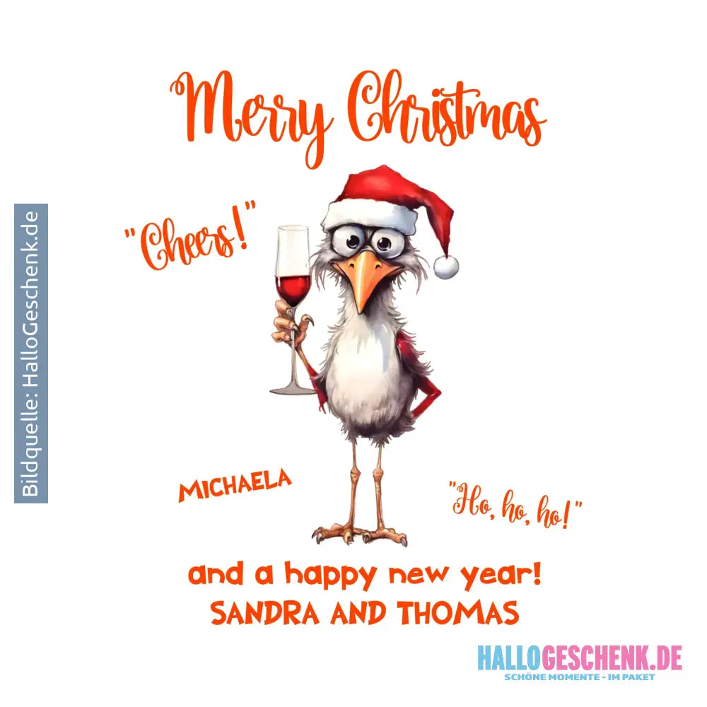 8in1-Kollektion: X-MAS Drink Ducks + Wunschtext • 6 lustige Enten-Motive zur Auswahl • personalisiert • diverse Artikel