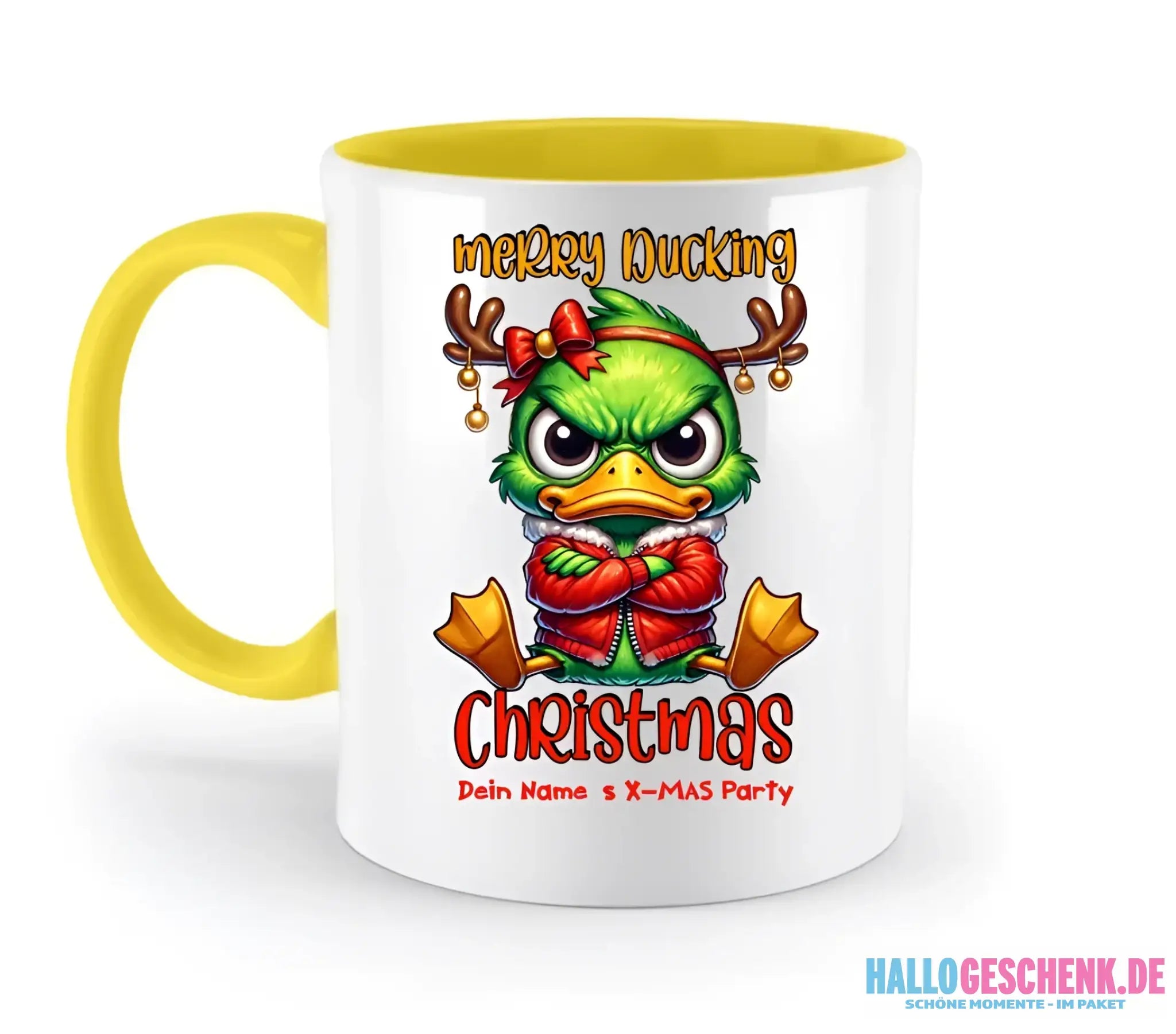8in1-Kollektion: X-MAS Grinchmas Ducks + Wunschtext • 15 Enten-Motive zur Auswahl • personalisiert • diverse Artikel