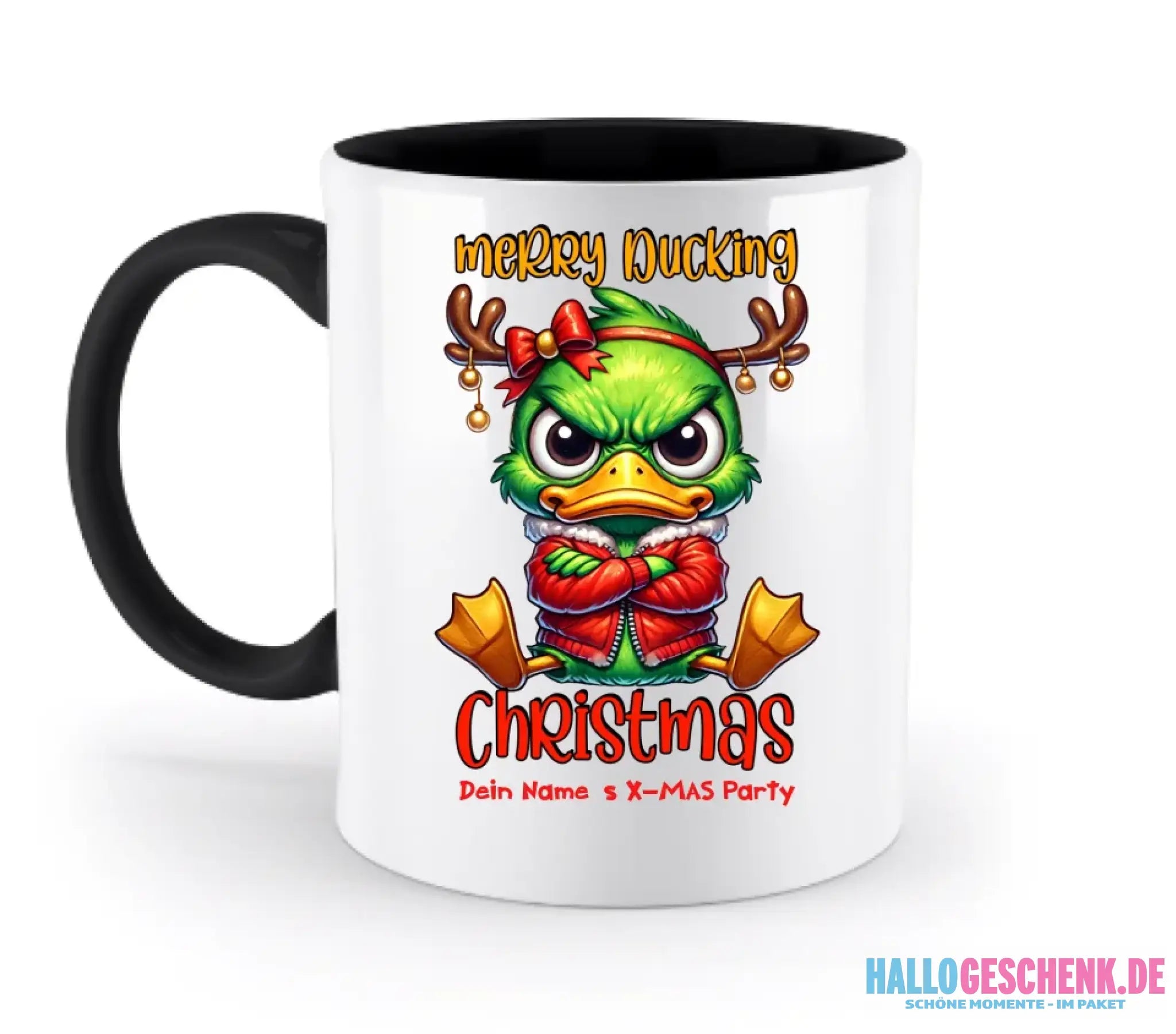 8in1-Kollektion: X-MAS Grinchmas Ducks + Wunschtext • 15 Enten-Motive zur Auswahl • personalisiert • diverse Artikel