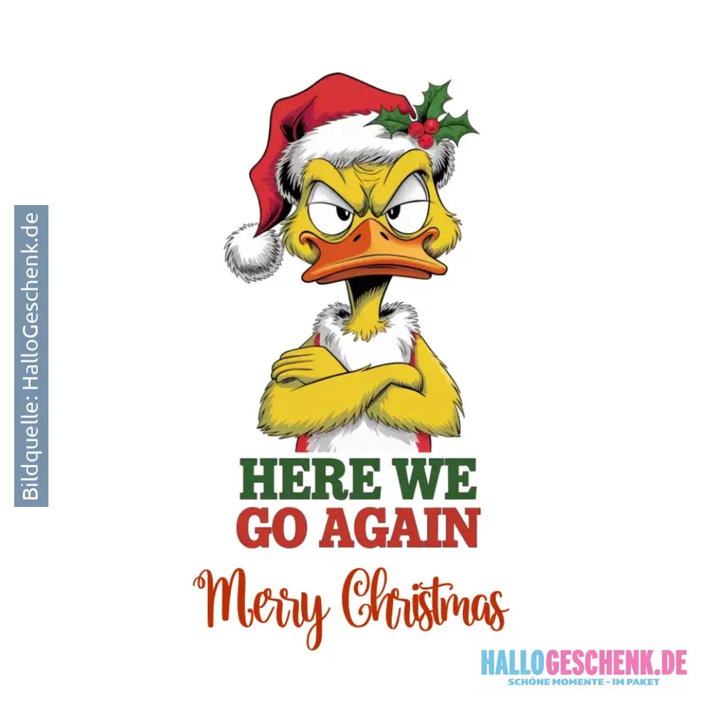 8in1-Kollektion: X-MAS Yellow Sarcastic Ducks + Wunschtext • 12 lustige Enten-Motive zur Auswahl • personalisiert