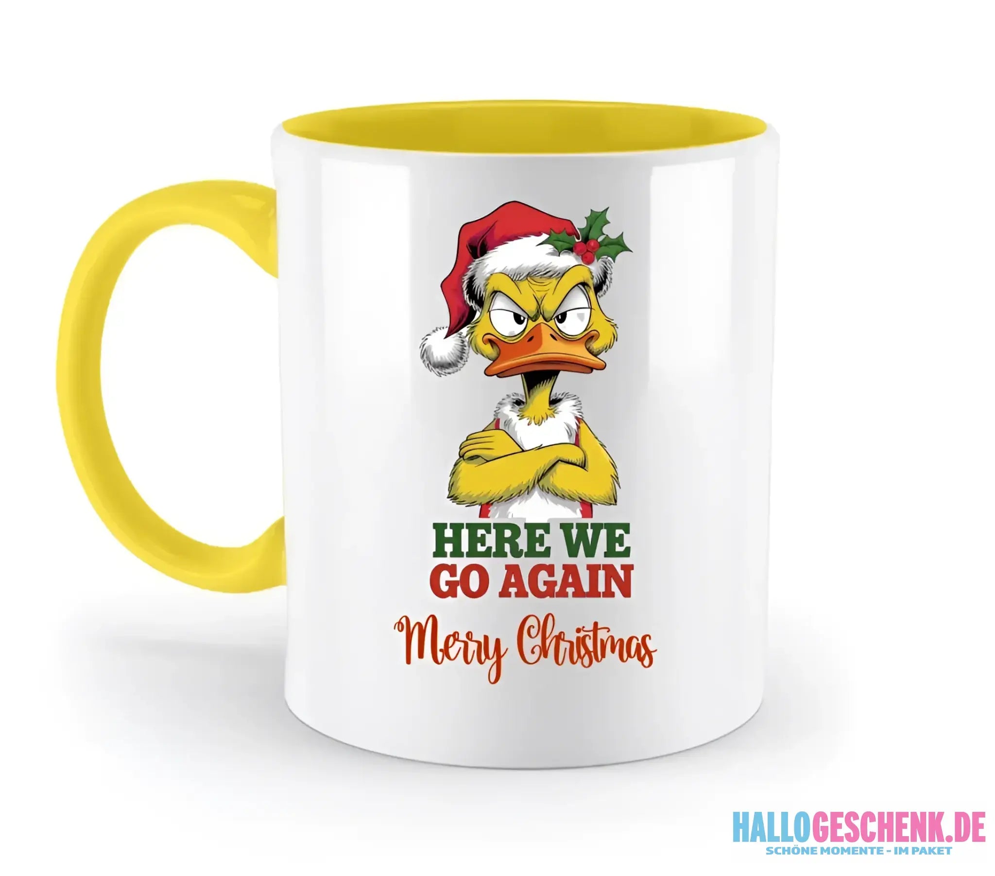 8in1-Kollektion: X-MAS Yellow Sarcastic Ducks + Wunschtext • 12 lustige Enten-Motive zur Auswahl • personalisiert