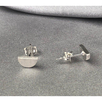 925 Sterling Silber Mini Ohrstecker "Halbmond" - OHR925-29