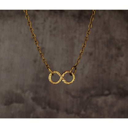 Infinity Kette - Bronze Filigraner Unendlichkeit Ewigkeit Schmuck Vintage Stil Schmuck - VIK-98