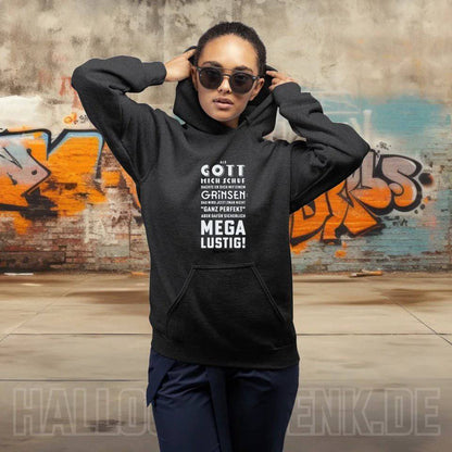 Als Gott mich schuf • Unisex Premium Hoodie XS-5XL aus Bio-Baumwolle für Damen & Herren • Exklusivdesign • personalisiert