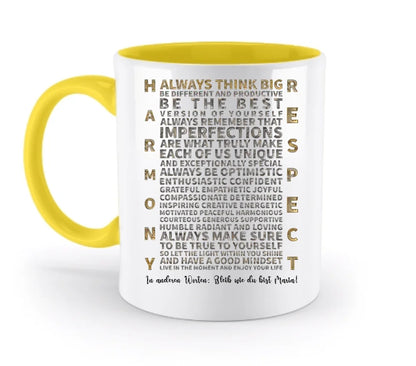 Always inspire • zweifarbige Tasse • Exklusivdesign • personalisiert