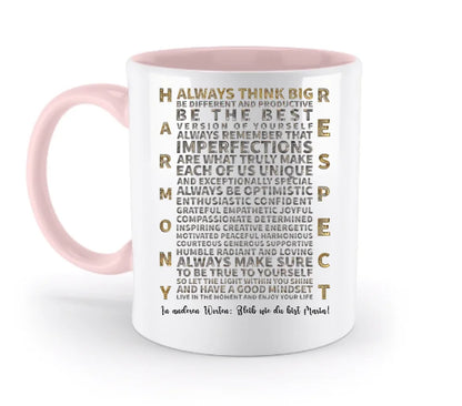 Always inspire • zweifarbige Tasse • Exklusivdesign • personalisiert