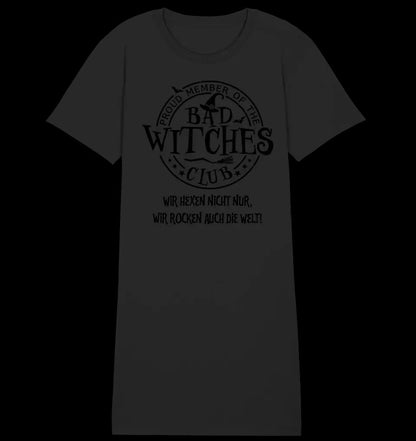 BAD WITCHES CLUB + Text • Halloween • Ladies Premium T-Shirt Kleid aus Bio-Baumwolle S-2XL • Exklusivdesign • personalisiert