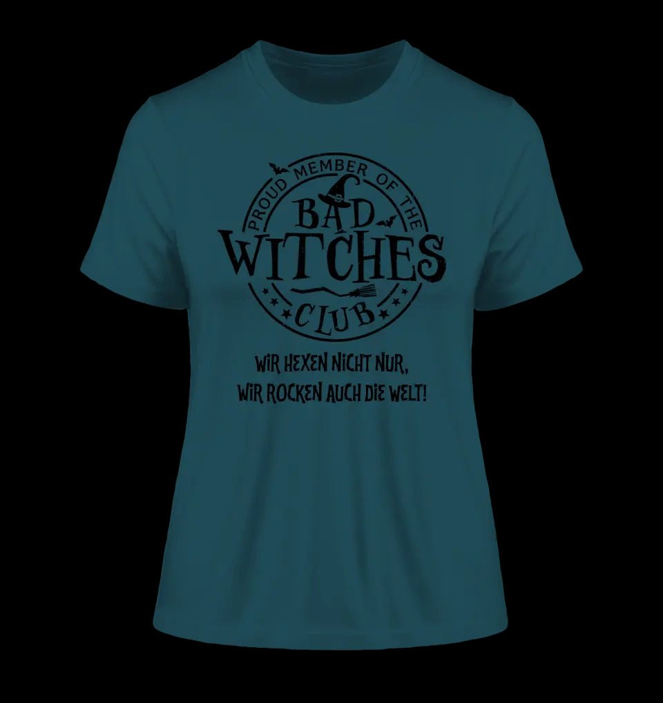 BAD WITCHES CLUB + Text • Halloween • Ladies Premium T-Shirt XS-2XL aus Bio-Baumwolle für Damen • Exklusivdesign • personalisiert