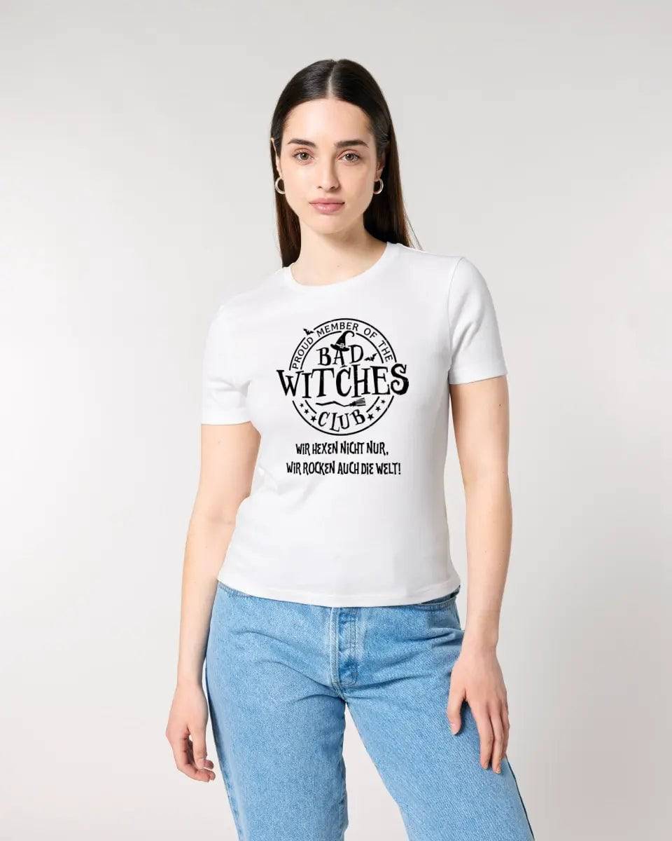 BAD WITCHES CLUB + Text • Halloween • Ladies Premium T-Shirt XS-2XL aus Bio-Baumwolle für Damen • Exklusivdesign • personalisiert