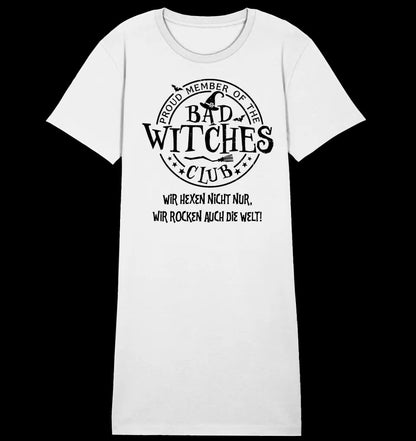 BAD WITCHES CLUB + Text • Halloween • Ladies Premium T-Shirt Kleid aus Bio-Baumwolle S-2XL • Exklusivdesign • personalisiert