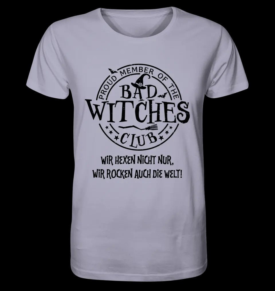 BAD WITCHES CLUB + Text • Halloween • Unisex Premium T-Shirt XS-5XL aus Bio-Baumwolle für Damen & Herren • Exklusivdesign • personalisiert