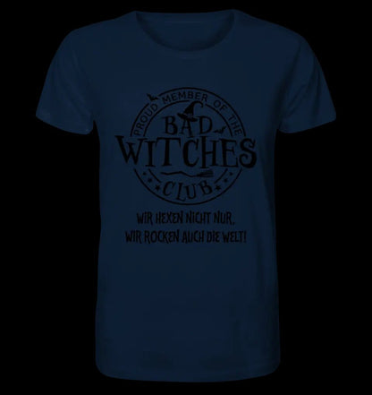 BAD WITCHES CLUB + Text • Halloween • Unisex Premium T-Shirt XS-5XL aus Bio-Baumwolle für Damen & Herren • Exklusivdesign • personalisiert