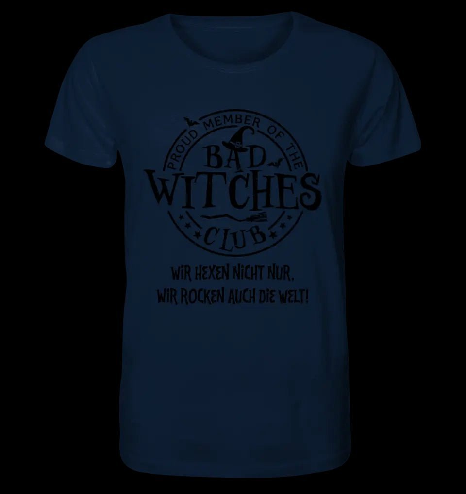 BAD WITCHES CLUB + Text • Halloween • Unisex Premium T-Shirt XS-5XL aus Bio-Baumwolle für Damen & Herren • Exklusivdesign • personalisiert