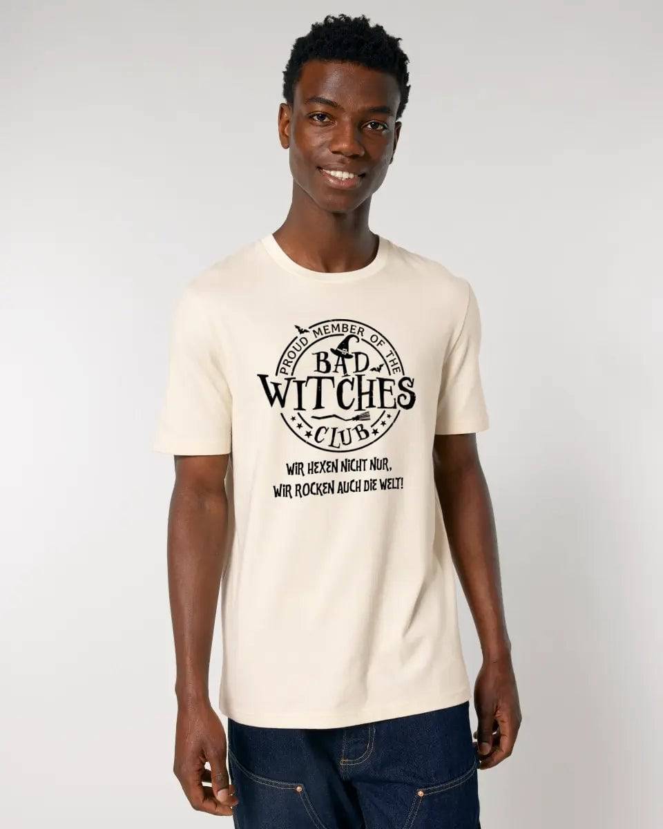 BAD WITCHES CLUB + Text • Halloween • Unisex Premium T-Shirt XS-5XL aus Bio-Baumwolle für Damen & Herren • Exklusivdesign • personalisiert