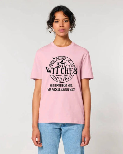 BAD WITCHES CLUB + Text • Halloween • Unisex Premium T-Shirt XS-5XL aus Bio-Baumwolle für Damen & Herren • Exklusivdesign • personalisiert