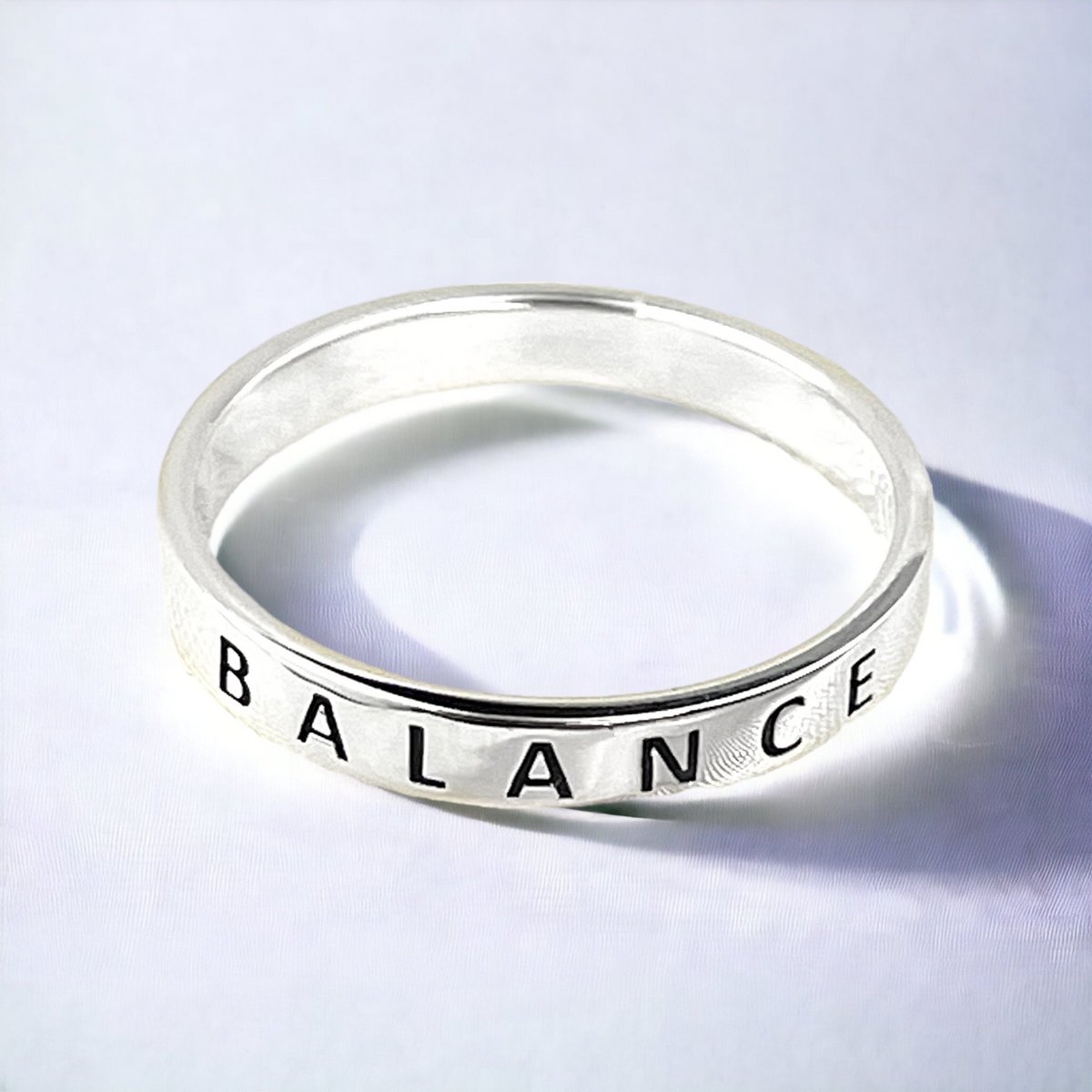 BALANCE Ring - 925 Sterling Silber Gravur Stempel Fingerring RG925-47