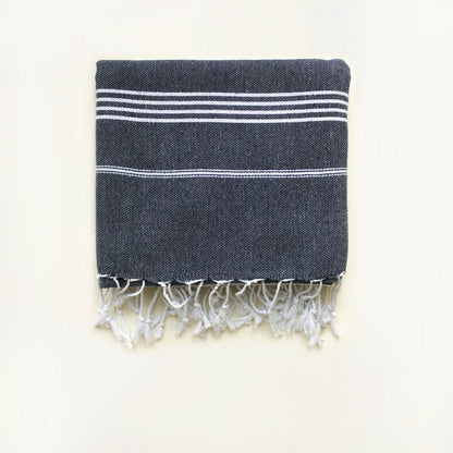 BEACH BOYS Anthracite Turkish Towel - Your Perfect Beach Companion • türkisches Handtuch / Hamamtuch