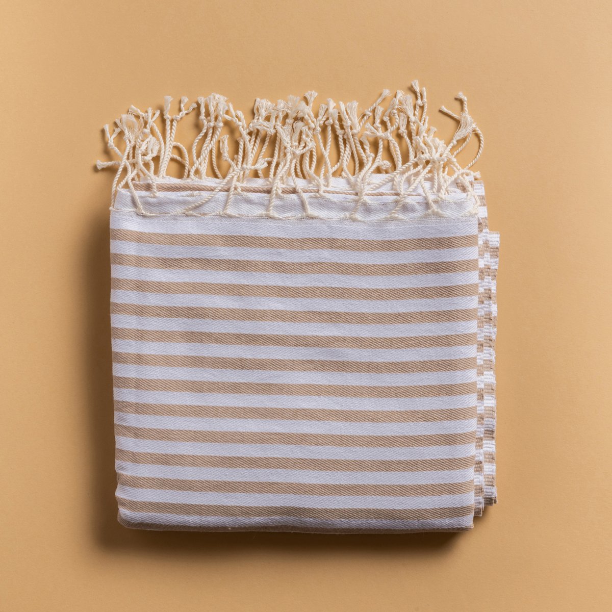 BEIGE FRIEND FOREVER - Sporty Turkish Towel • türkisches Handtuch / Hamamtuch