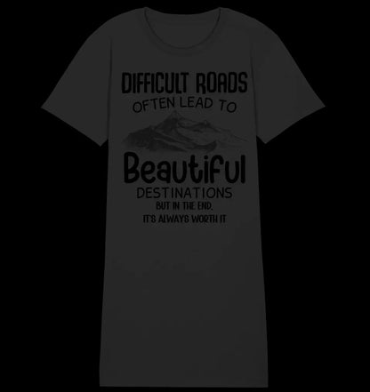 Beautiful destinations • Ladies Premium T-Shirt Kleid aus Bio-Baumwolle S-2XL • Exklusivdesign • personalisiert