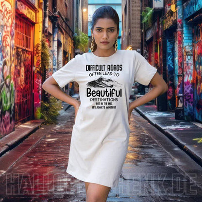 Beautiful destinations • Ladies Premium T-Shirt Kleid aus Bio-Baumwolle S-2XL • Exklusivdesign • personalisiert