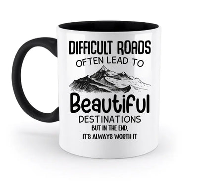 Beautiful destinations • zweifarbige Tasse • Exklusivdesign • personalisiert