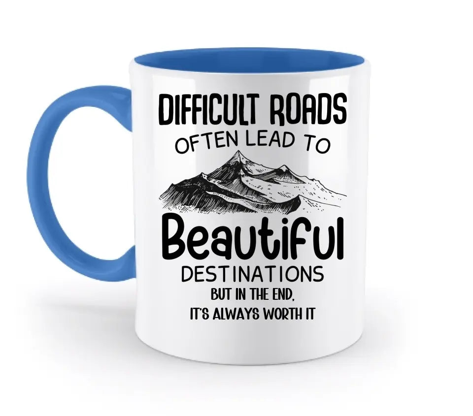 Beautiful destinations • zweifarbige Tasse • Exklusivdesign • personalisiert