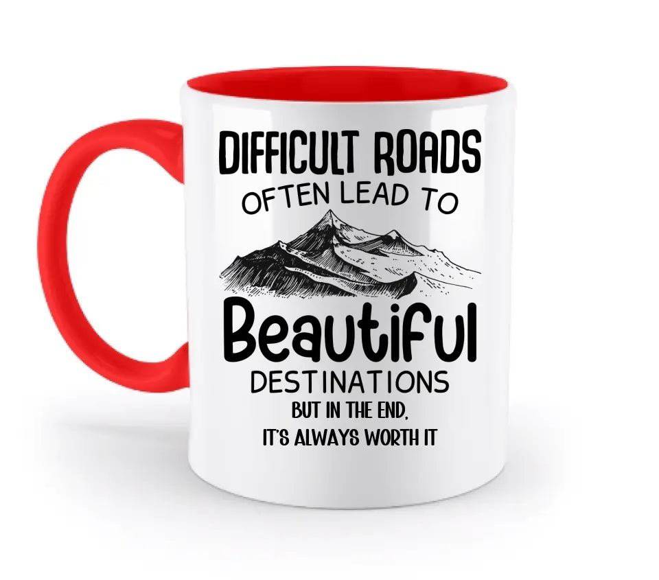 Beautiful destinations • zweifarbige Tasse • Exklusivdesign • personalisiert