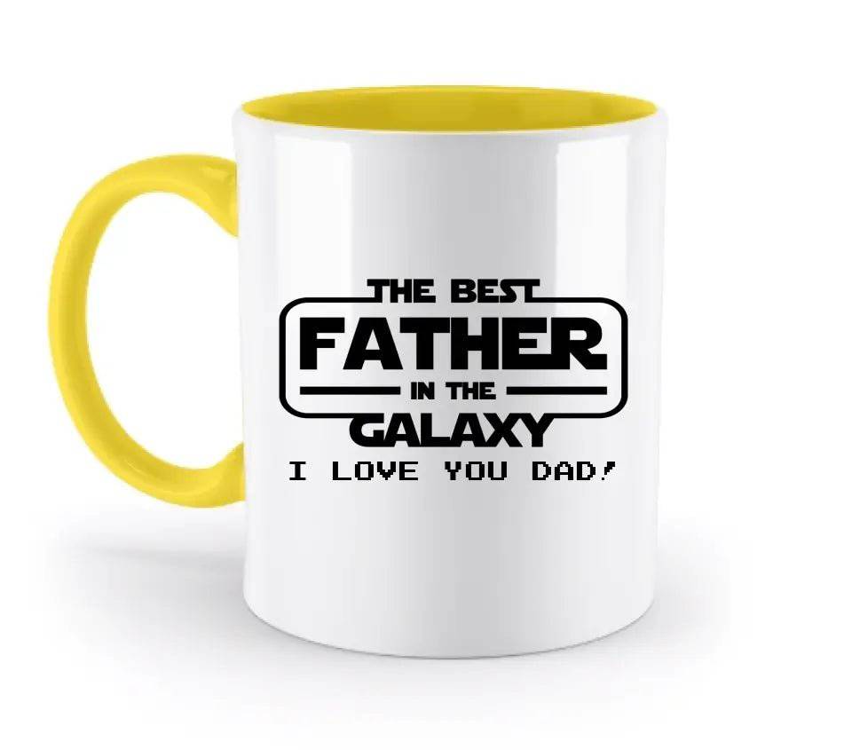 Best Father in the Galaxy • Papa • Vater • zweifarbige Tasse • Exklusivdesign • personalisiert