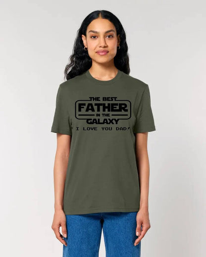 Best Father in the Galaxy • Unisex Premium T-Shirt XS-5XL aus Bio-Baumwolle für Damen & Herren • Exklusivdesign • personalisiert