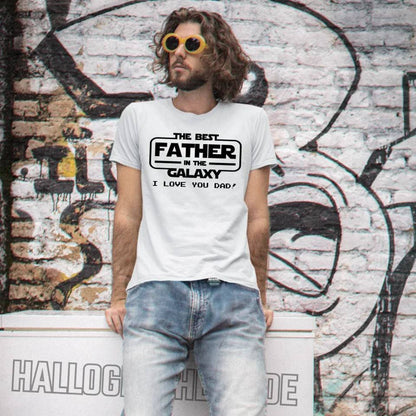 Best Father in the Galaxy • Unisex Premium T-Shirt XS-5XL aus Bio-Baumwolle für Damen & Herren • Exklusivdesign • personalisiert