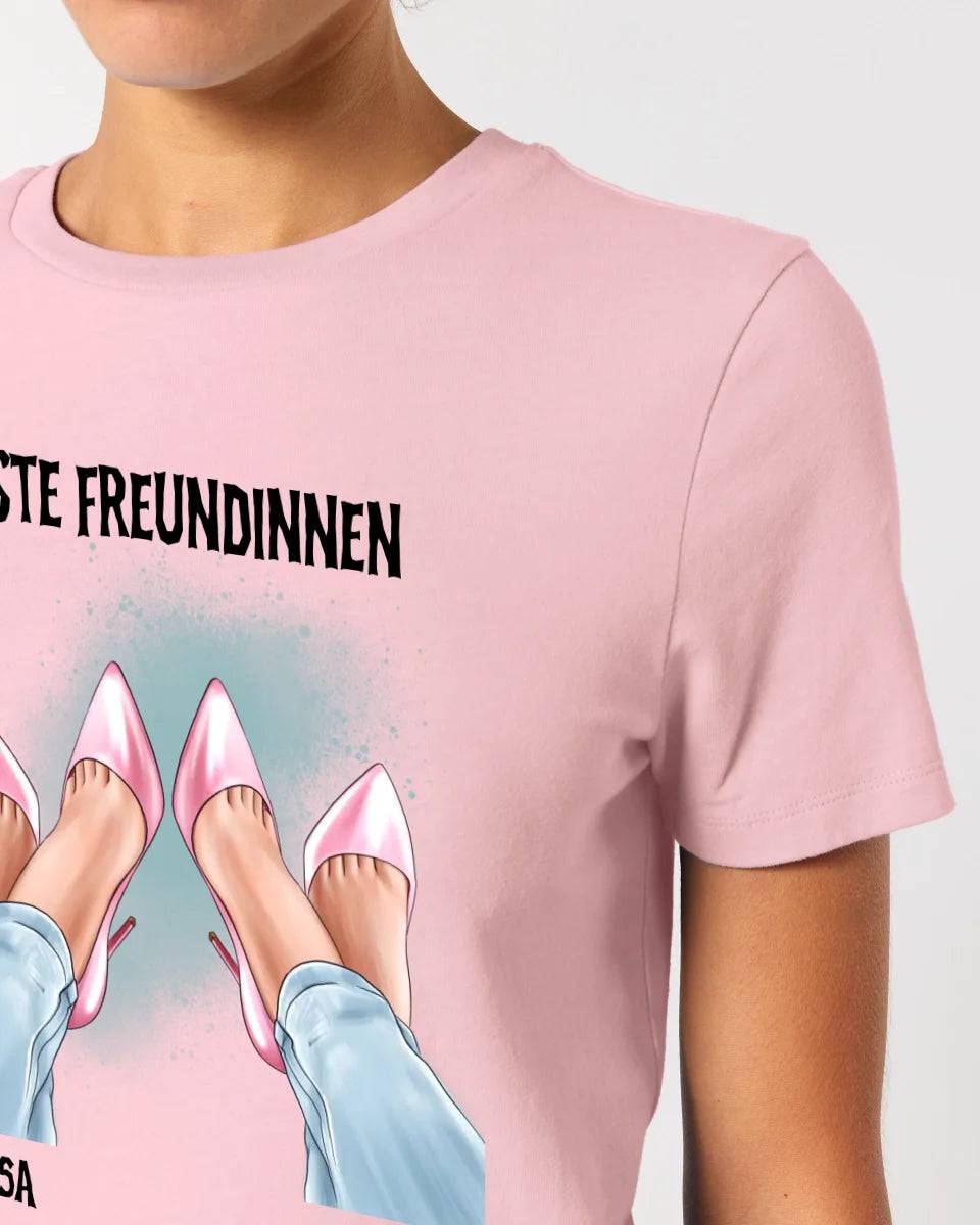 Beste Freundinnen Beine • Ladies Premium T-Shirt XS-2XL aus Bio-Baumwolle für Damen • Exklusivdesign • personalisiert