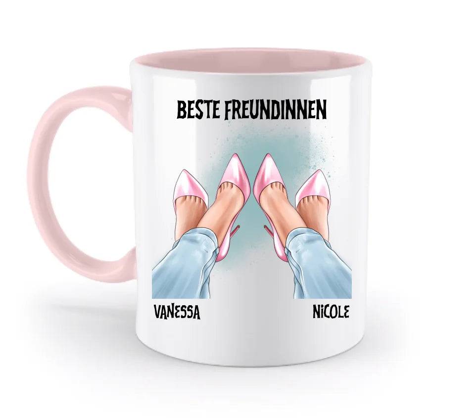 Beste Freundinnen Beine • zweifarbige Tasse • Exklusivdesign • personalisiert