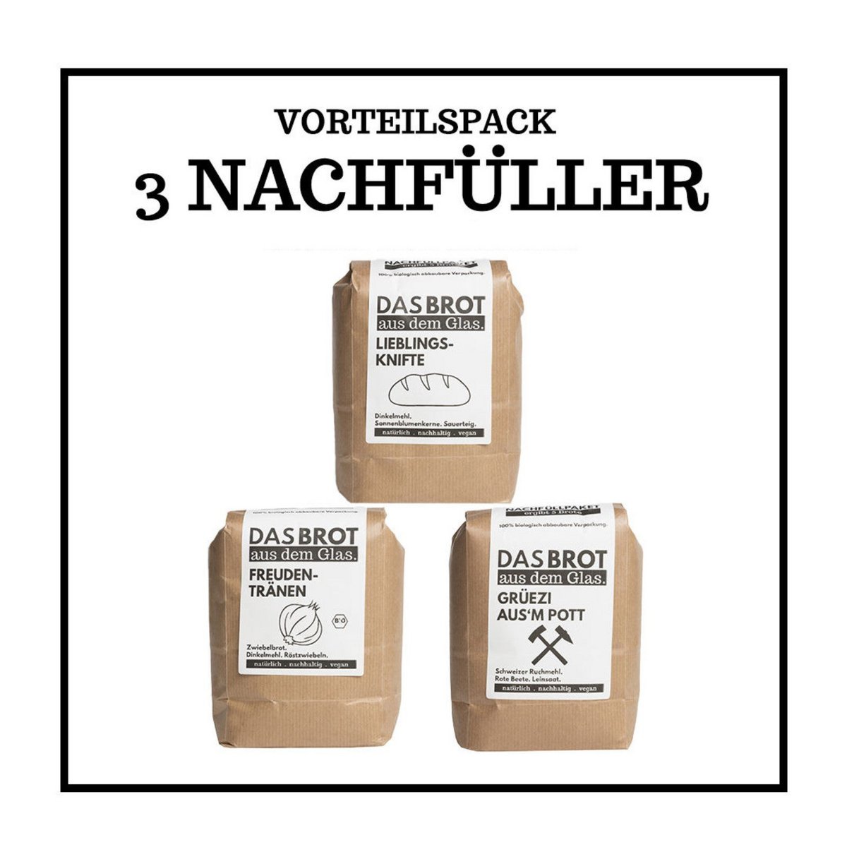 Bestseller Set - Nachfüllpakete -  Das Brot aus dem Glas