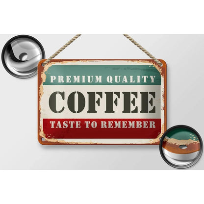 Blechschild Retro 18x12cm Premium Quality Coffee Kaffee Dekoration