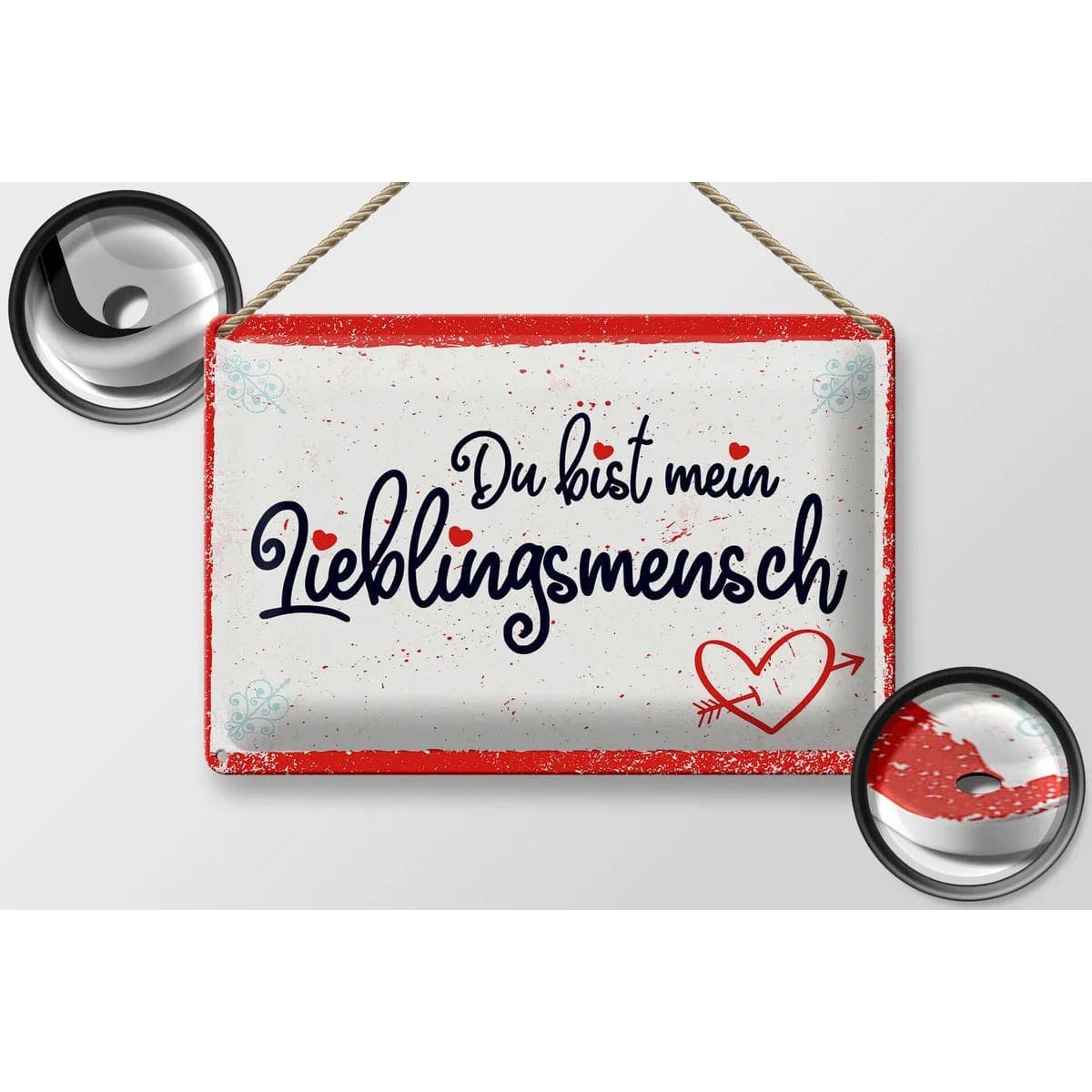 Blechschild Spruch 30x20cm Du bist mein Lieblingsmensch