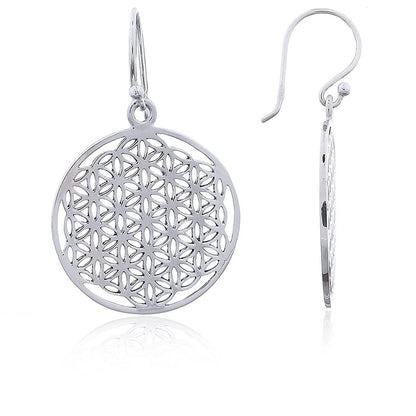 Blume des Lebens Ohrringe - 925 Sterling Silber - OHR925-114